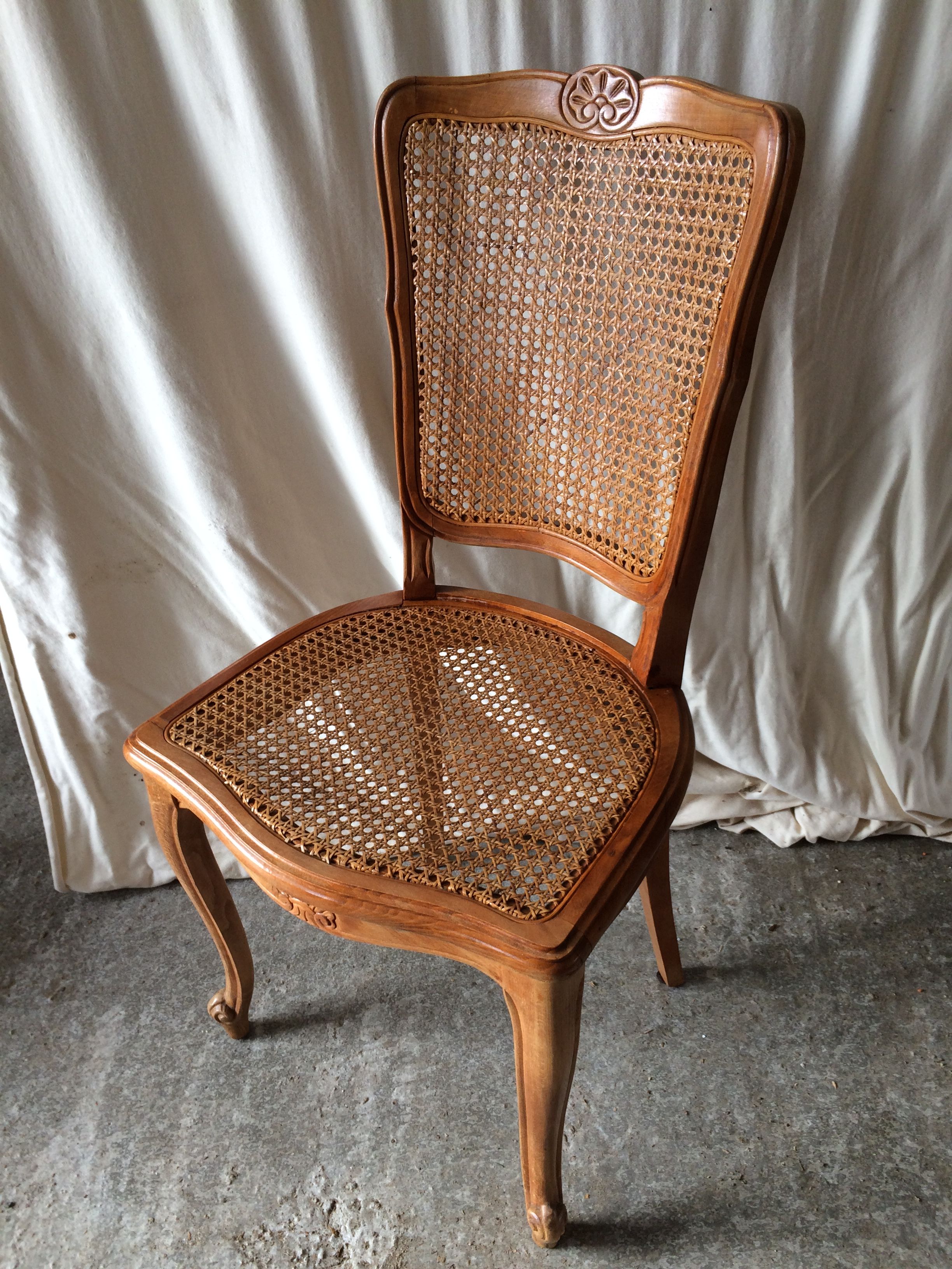 Series of 8 Chairs Style LOUIS XV Wood - Assise - Vintage Cannés File
