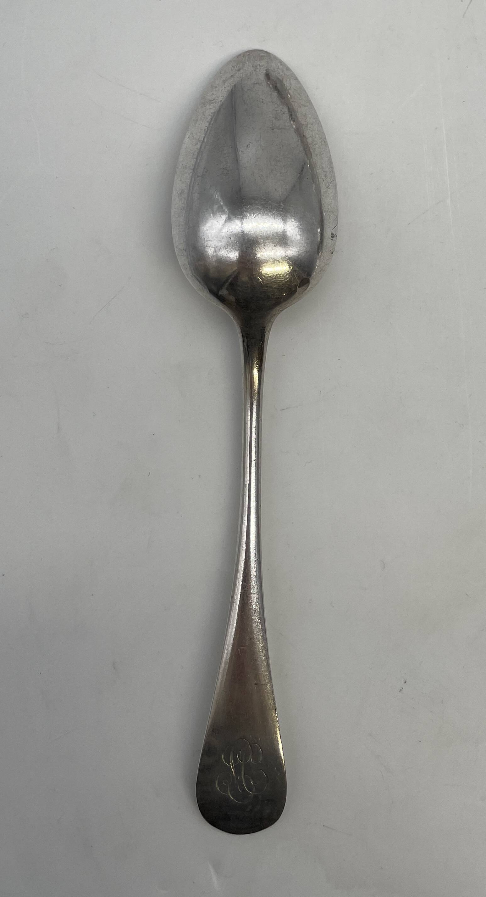Set of 15 soup spoons and 9 lunch forks by Christofle.