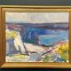 Original Swedish Oil on Canvas – “Coastal Landscape” by Arthur Y. Nilsson – Signed – Vintage & Framed