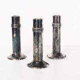 Rare set of silver plated Art deco candle holders by Christian Dior, France 1950's