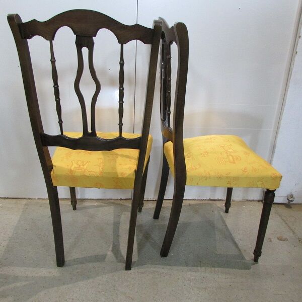 Set of 6 chairs in beech of Italian style