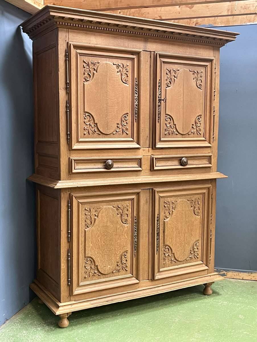 18th-century oak four-door sideboard
