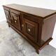 Vintage oak buffet in brutalist style with geometric panel doors, Belgium, 1960s