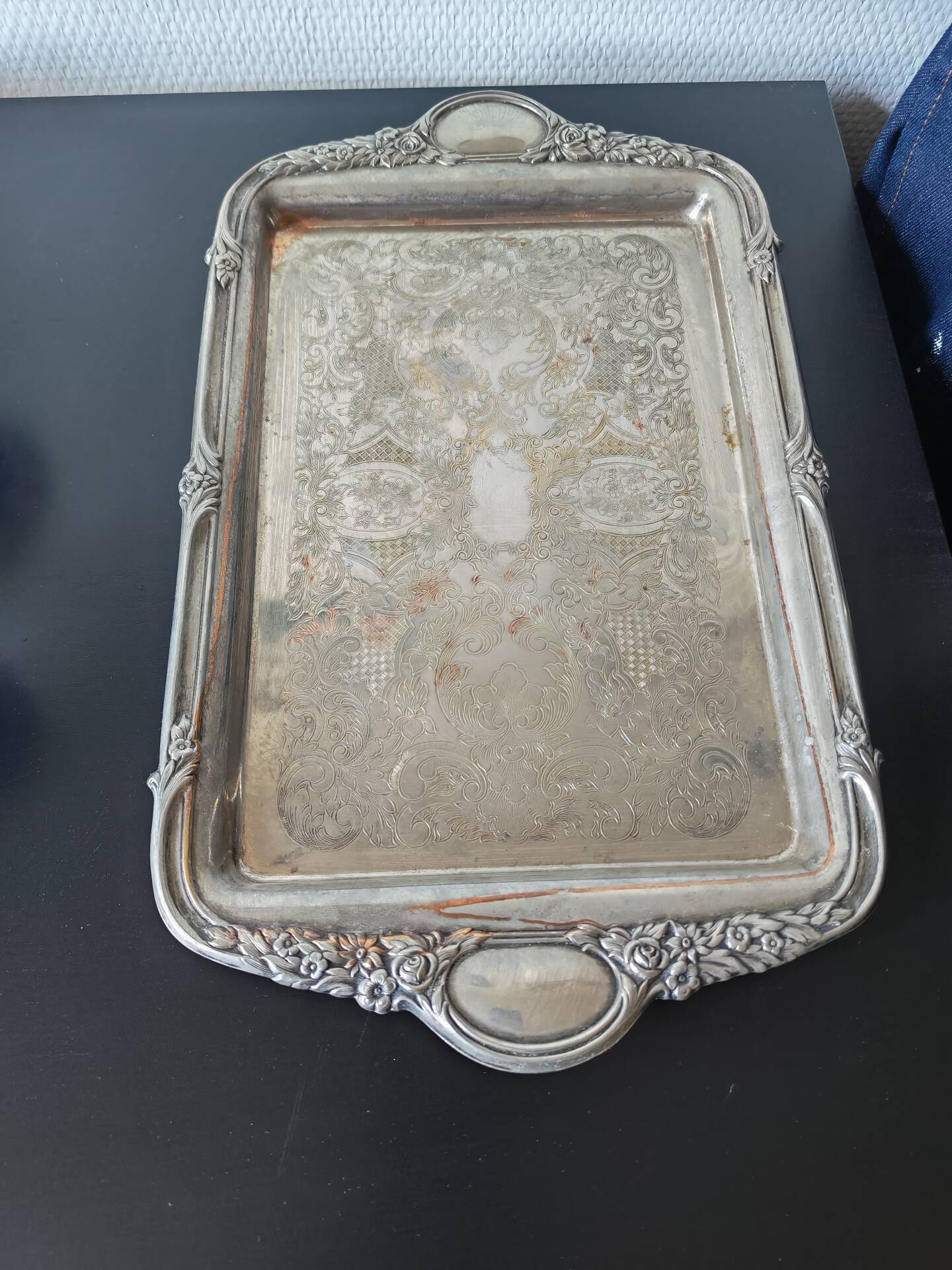 Silver-plated English tray