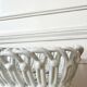 Woven white ceramic fruit bowl