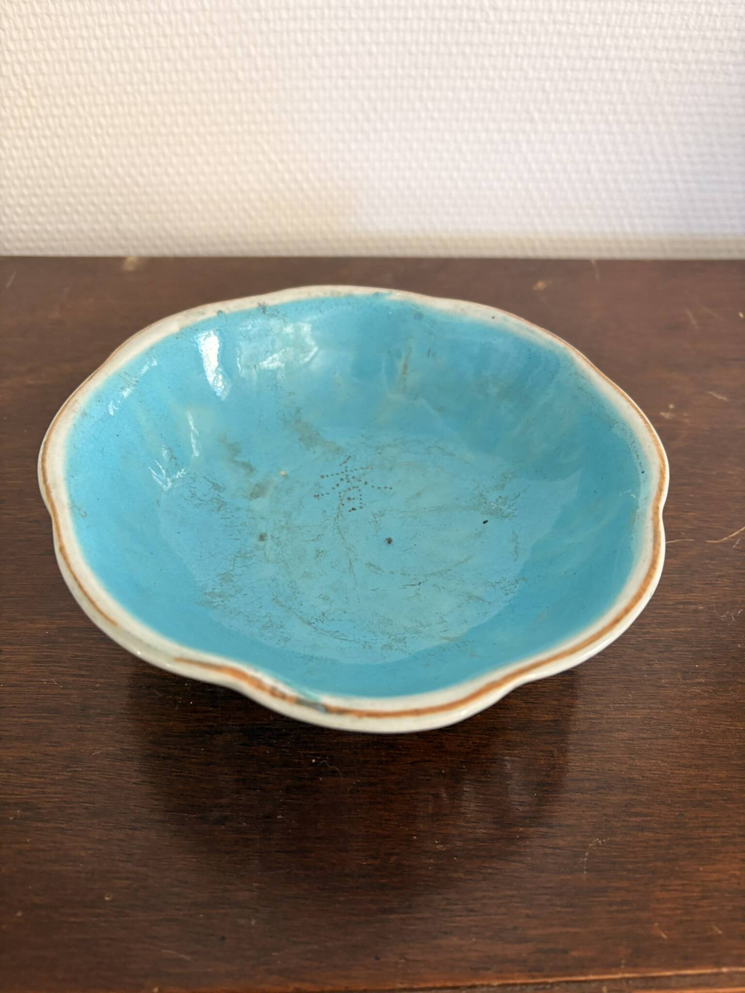 Coupe Plate Empty Pocket Family Rose Celadon Porcelain Peranakan Qing