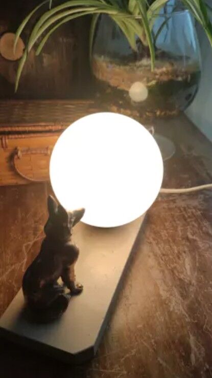 Art Deco table lamp German Shepherd