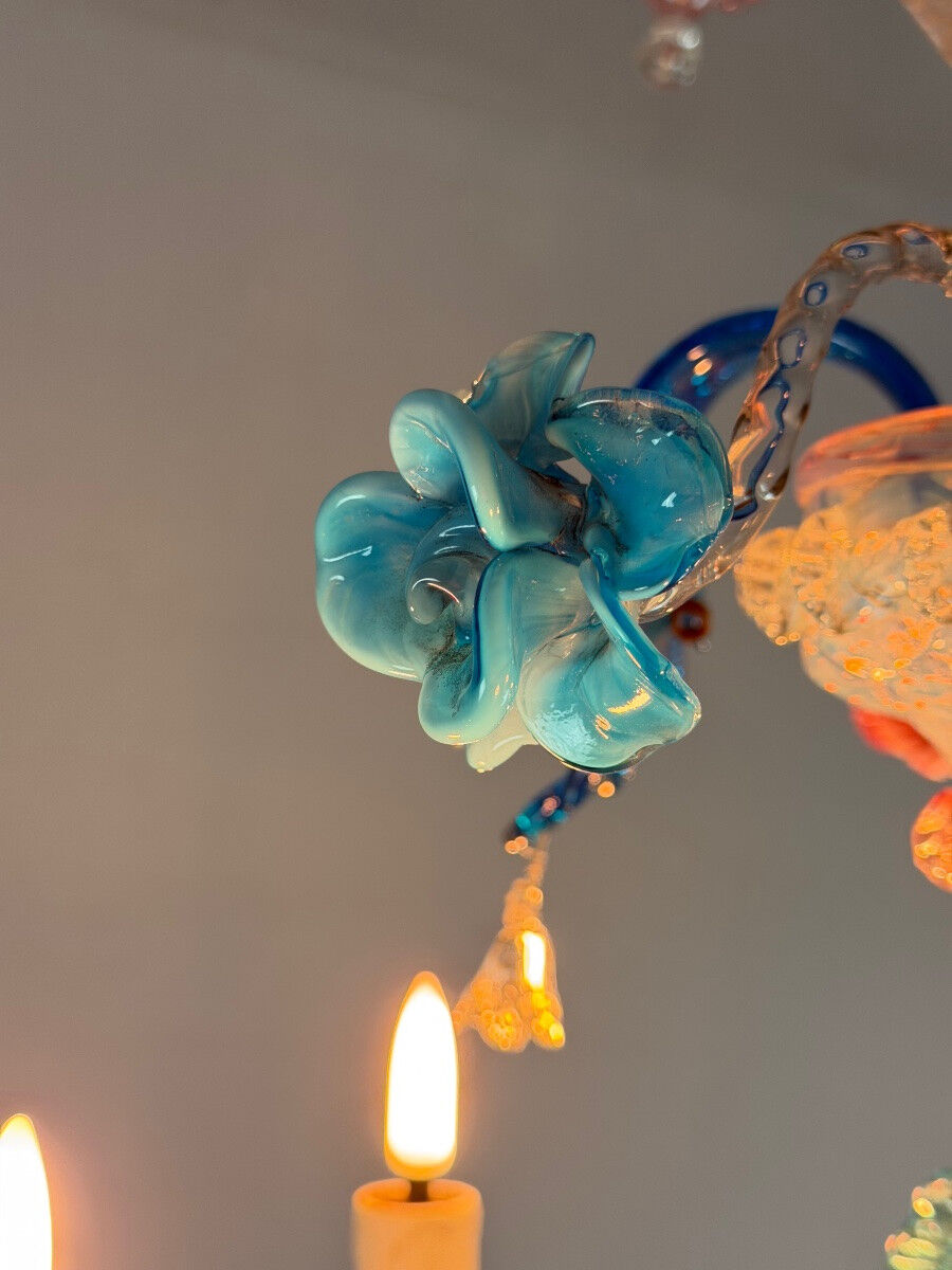 Venetian chandelier in multicolored Murano glass, circa 1930