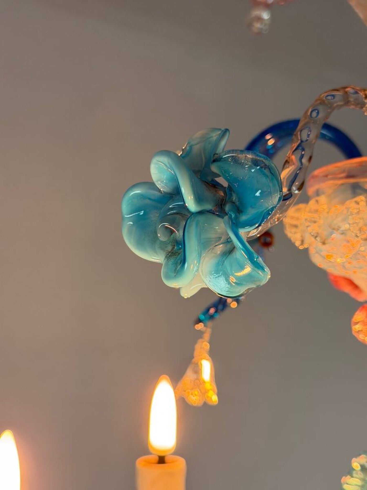 Lustre vénitien en verre de Murano multicolore, vers 1930