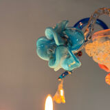 Venetian chandelier in multicolored Murano glass, circa 1930