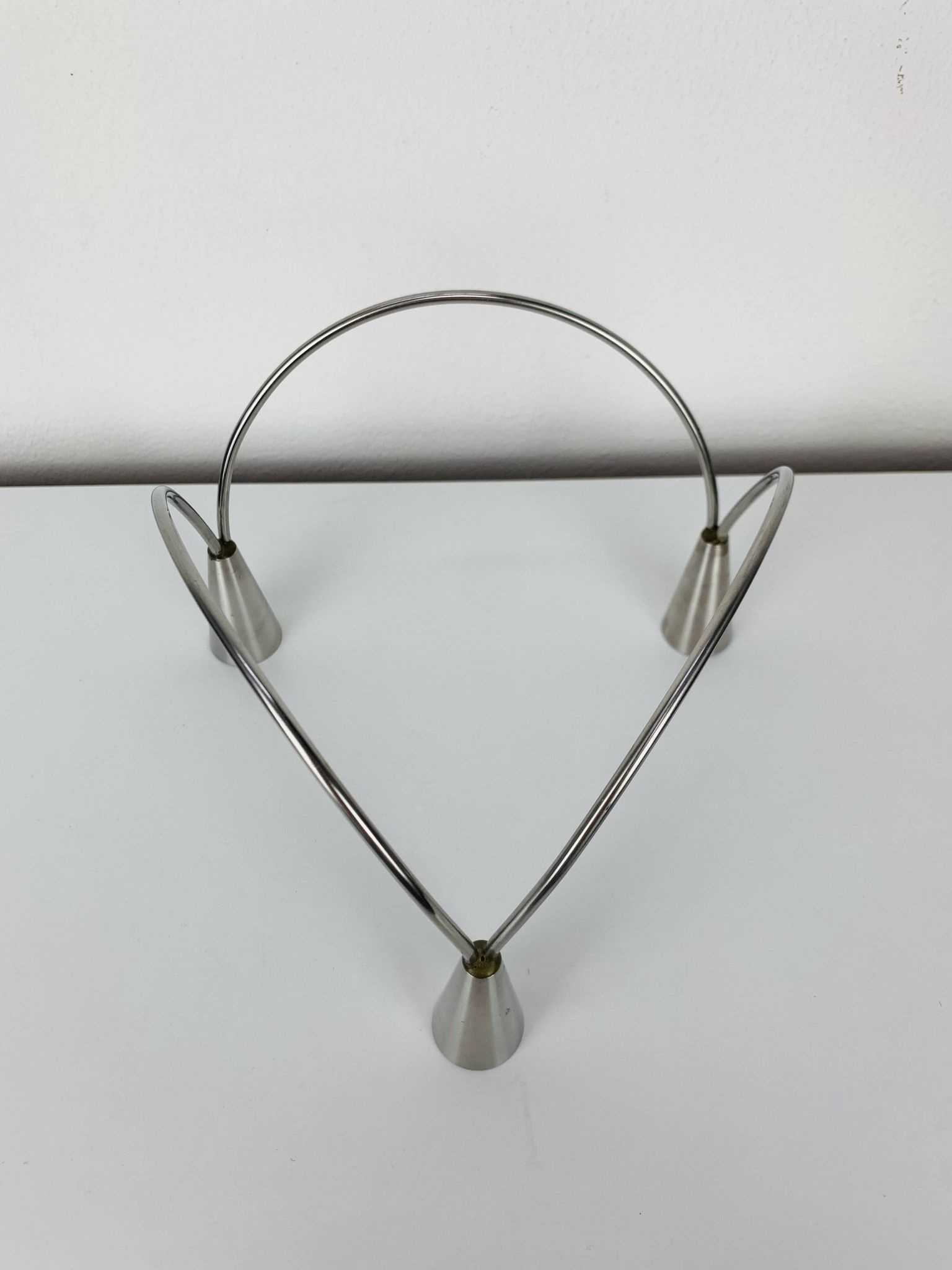 Bougeoir inox triple, vintage