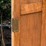 Parisian art deco wardrobe in solid raw oak, removable