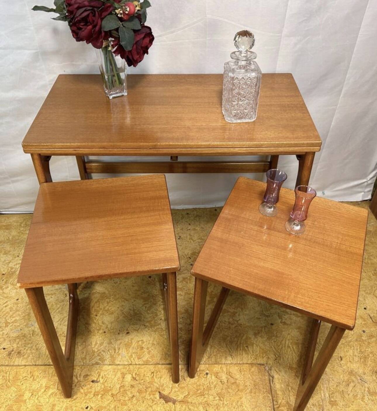 Mid Century Retro Teak Coffee Table / Nest of Tables by McIntosh Circa 1960