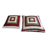 Coussins au crochet retro