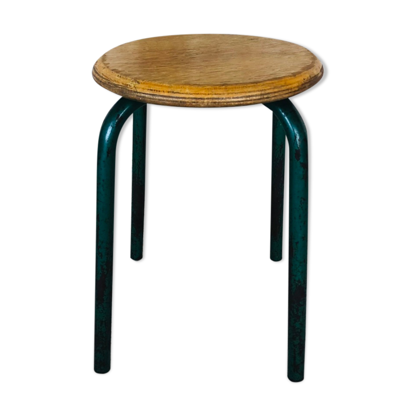 Vintage wood and metal stool circa 60's