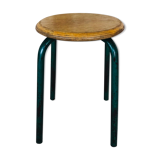 Vintage wood and metal stool circa 60's