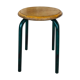 Tabouret bois et métal vintage circa 1960