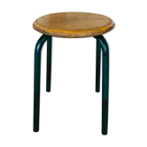Vintage wood and metal stool circa 60's