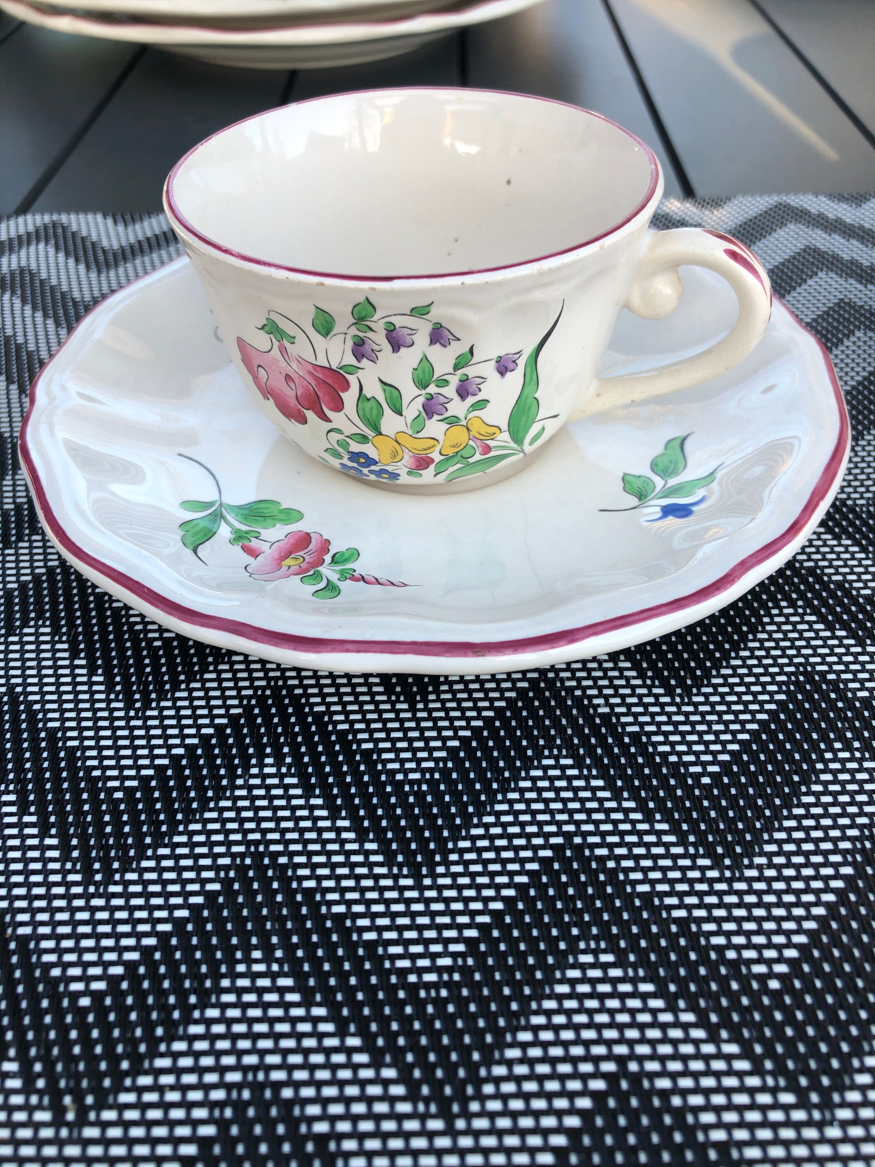 Cup with saucer Luneville