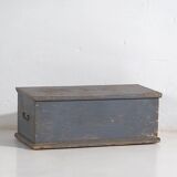 Petite malle bleue ancienne (c.1920) #35