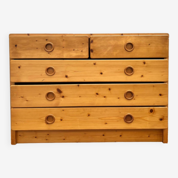 les Arcs designer pine chest of drawers
