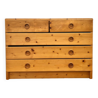 Les Arcs pine chest of drawers
