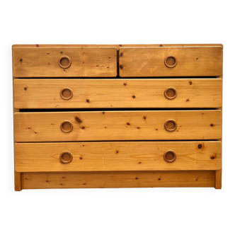 les Arcs designer pine chest of drawers