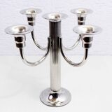 Silver metal candlestick