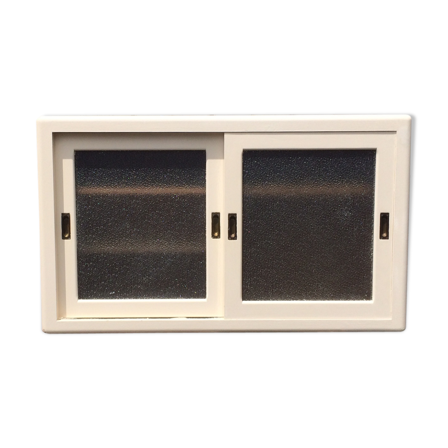Mado wall shelf 2 sliding doors "frozen" effect windows - 50s