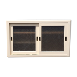 Mado wall shelf 2 sliding doors "frozen" effect windows - 50s