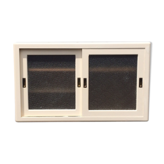 Mado wall shelf 2 sliding doors "frozen" effect windows - 50s