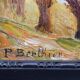 Old Winter Landscape Painting Signed Paul Berthier 1900