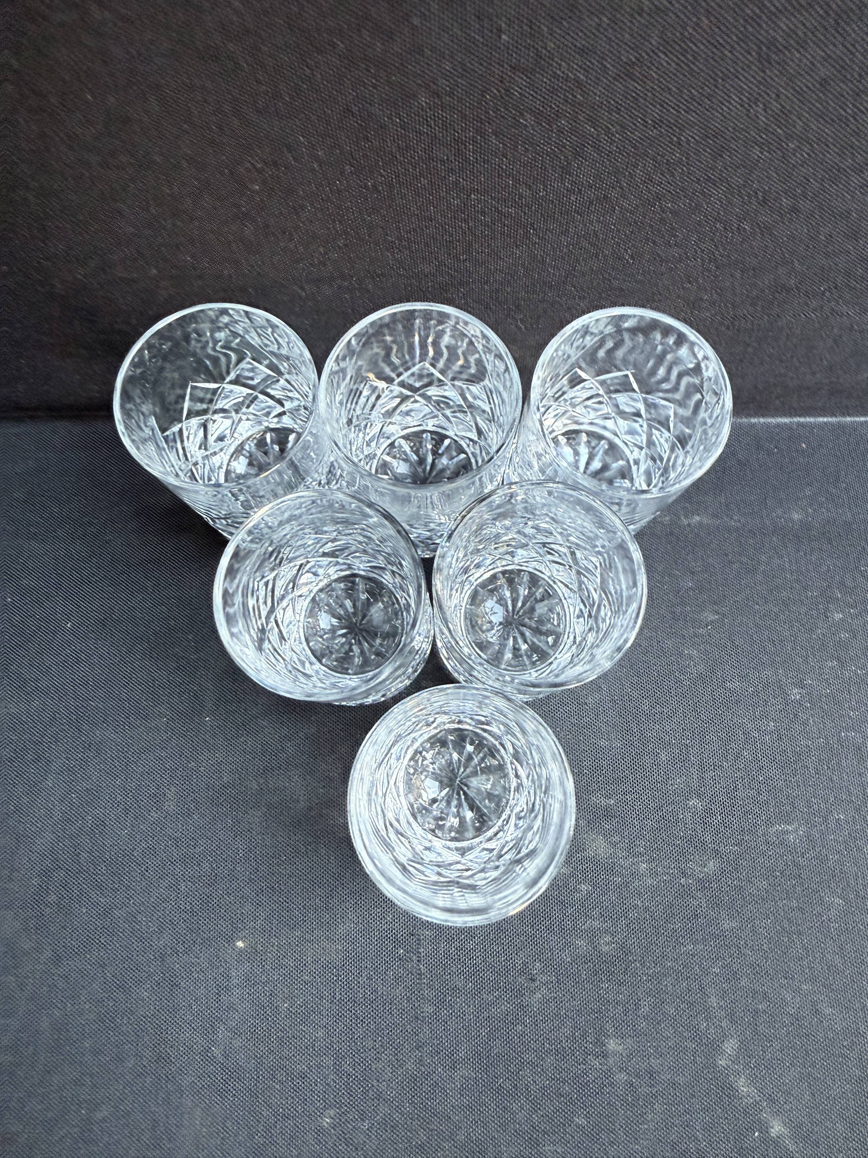 6 Vodka Glasses – Cut Crystal