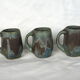 Lot de 3 mugs miniature en grès gris-vert - Denbac - début XXème