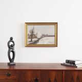 Painting „The Winterscape”, Scandinavian design, 1960s