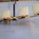 Arlus chandelier gold metal granite glass ep 1950