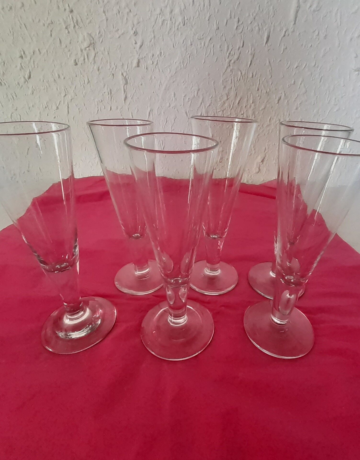 6 flutes champagne glasses