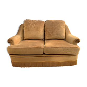 Golden velvet toad sofa