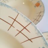 Set of 3 vintage old soup plates