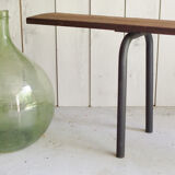 Old wooden and metal bench