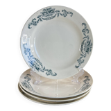 4 Longchamps iron earth soup plates