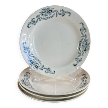 4 Longchamps iron earth soup plates