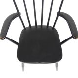 Fauteuil scandinave "Pinnstol" en hêtre, Suède, 1960
