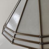 Vintage glass and metal lamp, 70s