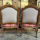 Paire de fauteuils cabriolets de style Louis XV