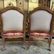 Paire de fauteuils cabriolets de style Louis XV
