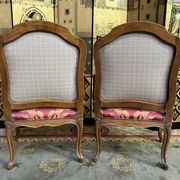 Pair of Louis XV style convertible armchairs