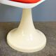 Vintage set of 3 tulip chairs and table, plastic, 70s