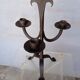 Brutalist wrought iron candle holder ep 1940/50