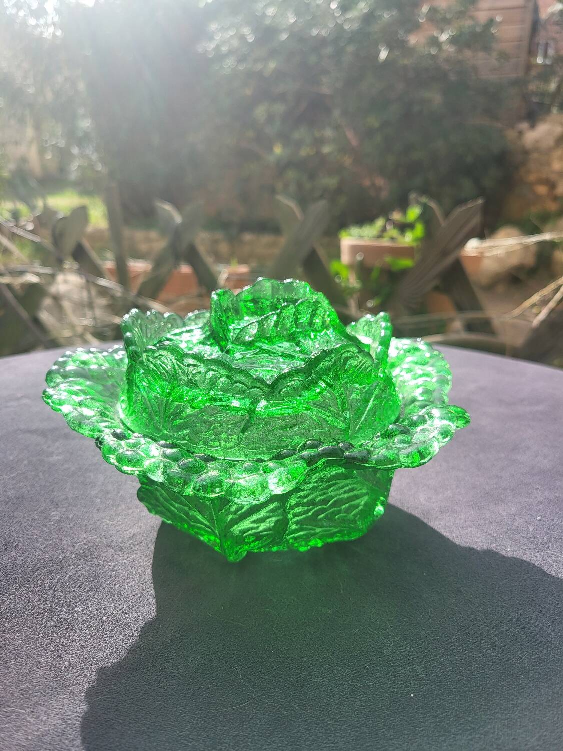 Beurrier chou en verre Portieux ( urane ouraline)